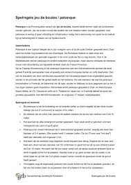 jeu de boules regels